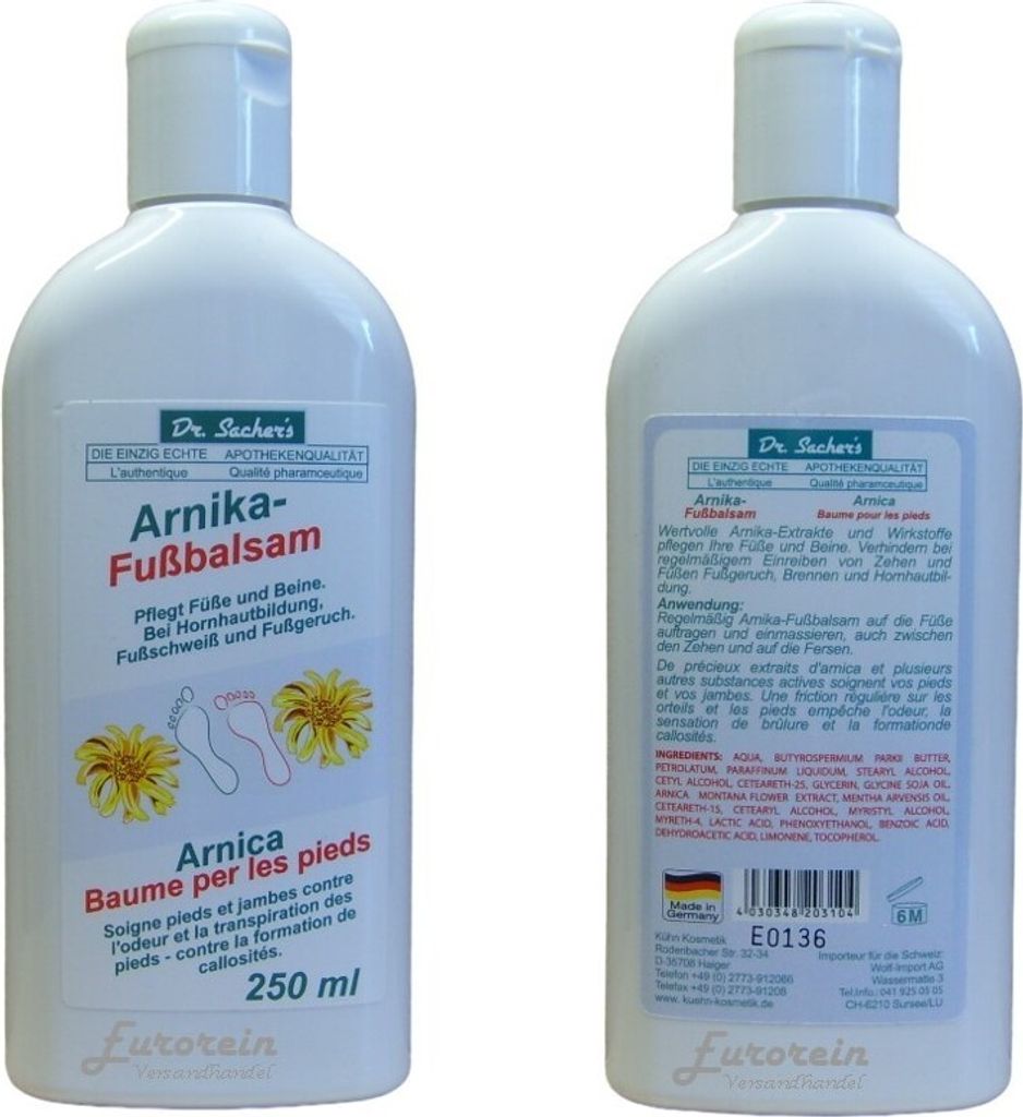 Arnika Fußbalsam 250 ml von Dr. Sacher´s Produktbild 3