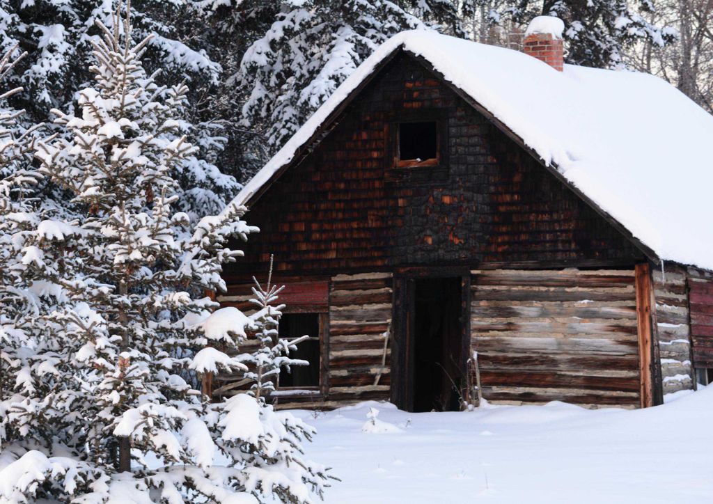 hansepuzzle 11986 - Winterhütte Puzzle, 260 Teile, Gebäude, 41,0 x 28,0cm mit hochwertiger Aufbewahrung, Kartonbox und wiederverschließbarem Beutel
