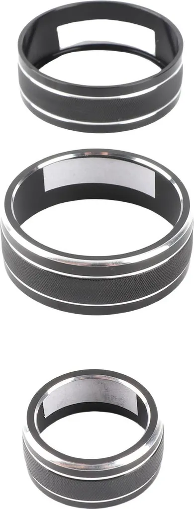 3 Anelli Decorativi Climatizzatore VEZEL XRV - Lega Alluminio Nera