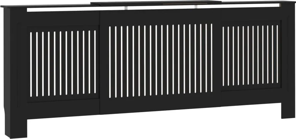 Cache-radiateur MDF Noir 205 cm : Cachez vos Radiateurs Inesthétiques