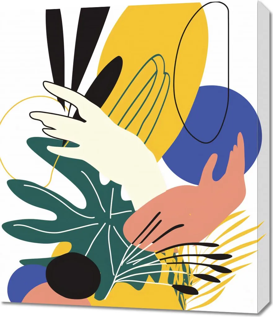 Cadre Déco Murale Tropic Touch 60x70 cm Style Tropical Moderne