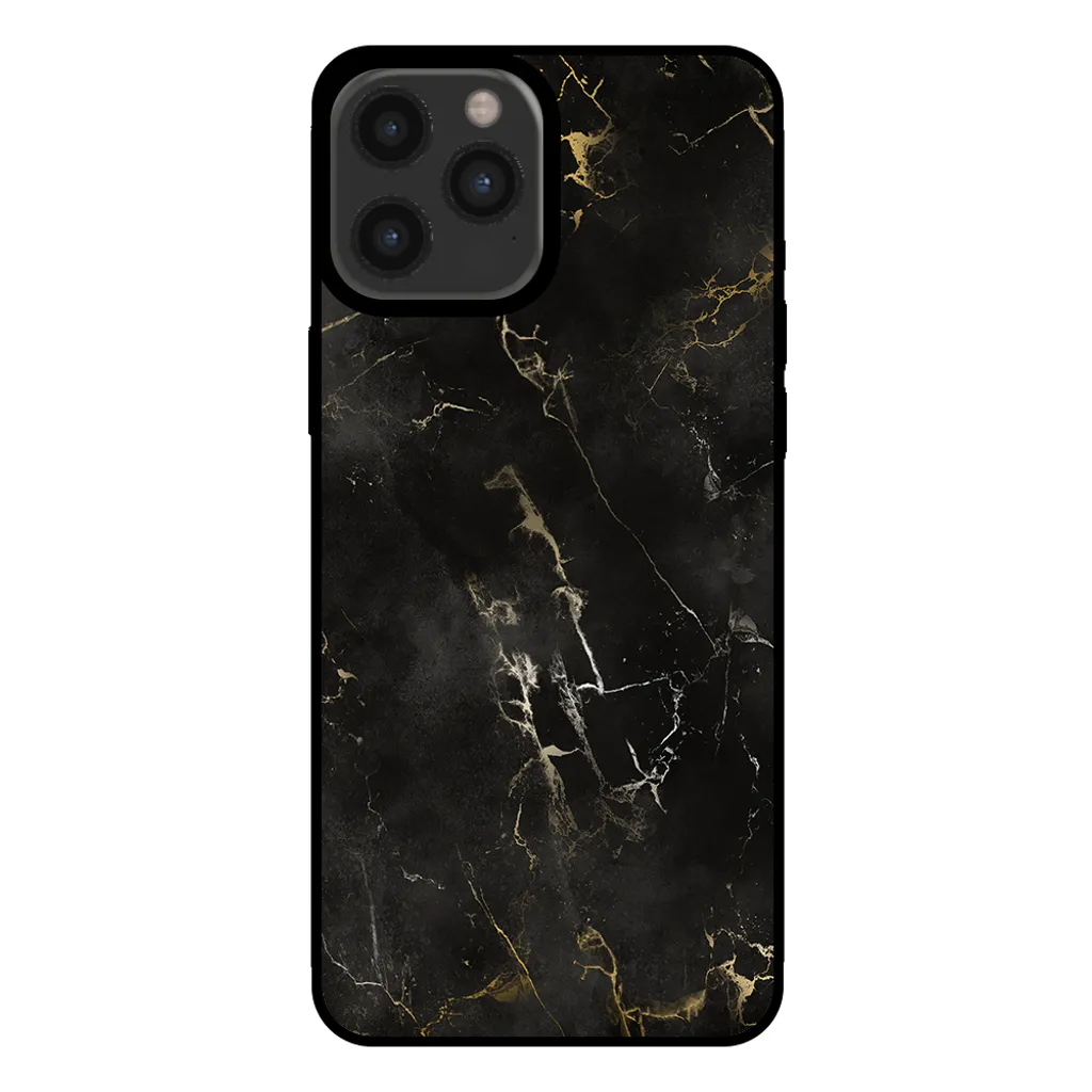 Cover iPhone 12 Pro Max TPU Marmo Nero Smartphonica - Protezione Anti-Urto