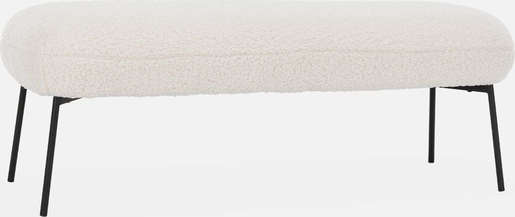 sweeek - Bank mit Bouclé-Bezug - Ecru Produktbild 