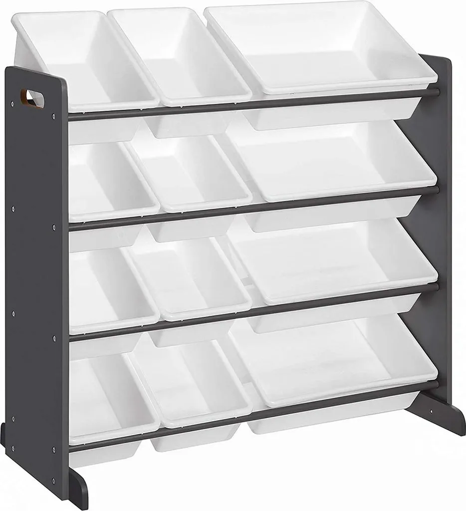 Rangement chambre enfant 12 boîtes pour organiser jouets et peluches
