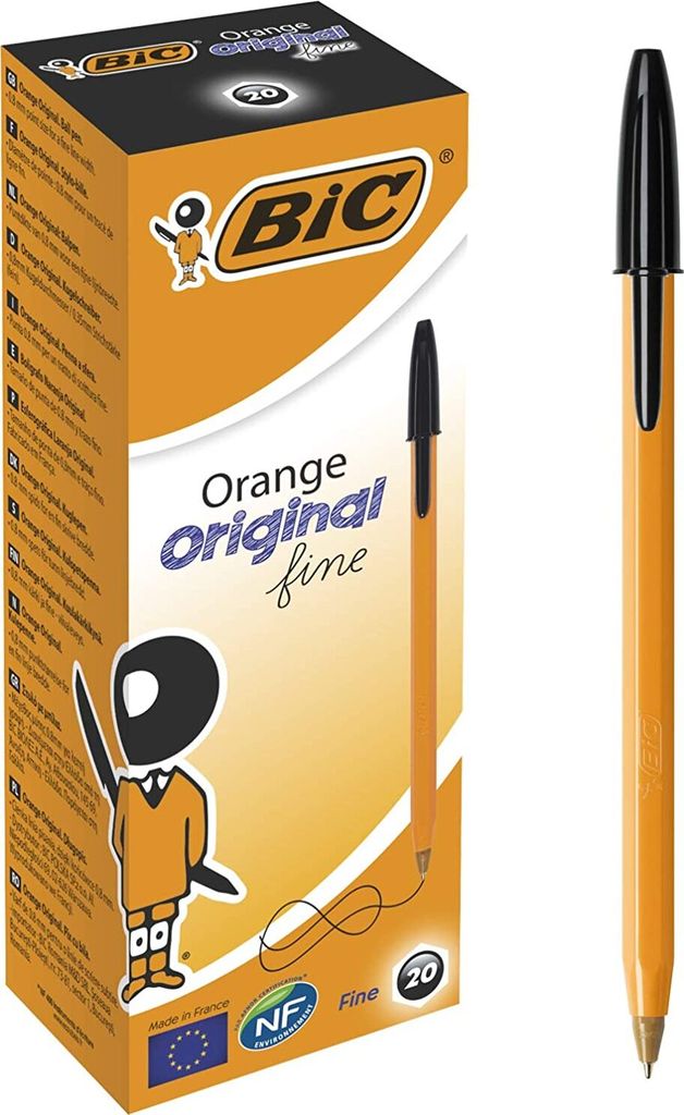BIC Kugelschreiber Orange 0,35 mm Schreibfarbe schwarz 20 Stück