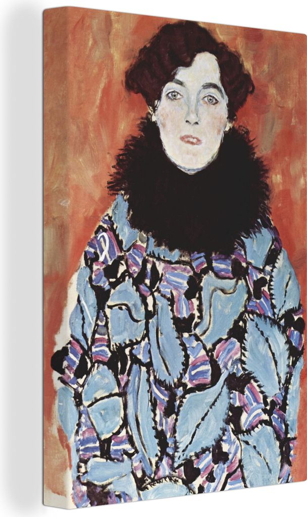 OneMillionCanvasses - Leinwandbilder - 90x140 cm, Bildnis der Johanna Staude - Gustav Klimt, Wandbilder Kunstdruck Wanddekoration - Wandschmucke ...