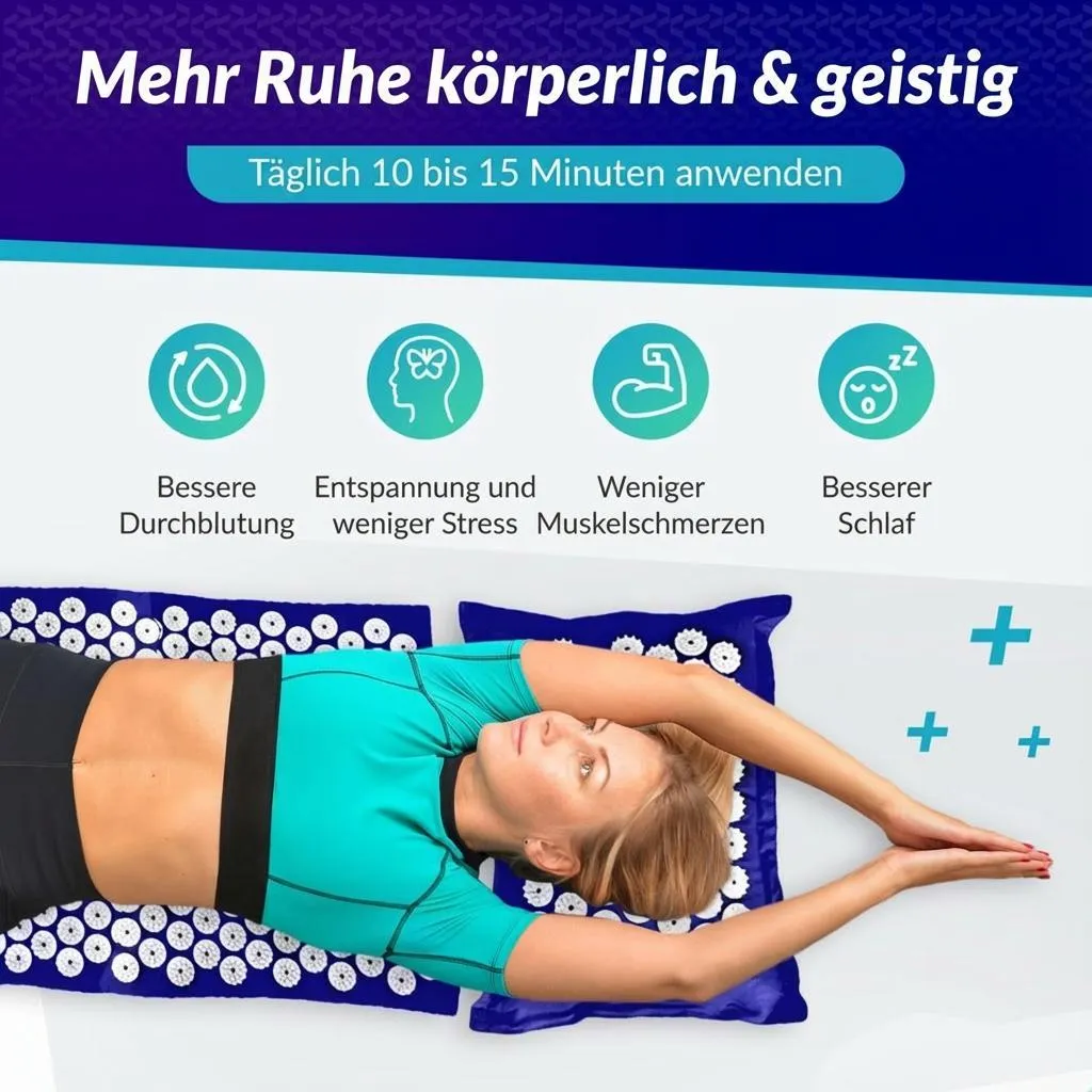 Soulagement Mal de Dos : Tapis d'Acupression Vitalic avec Oreiller - 8