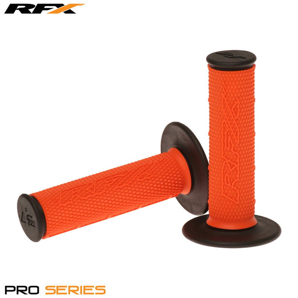 RFX Pro Zwei-Komponenten-Griffe Schwarz Enden (Orange/Schwarz) Paar