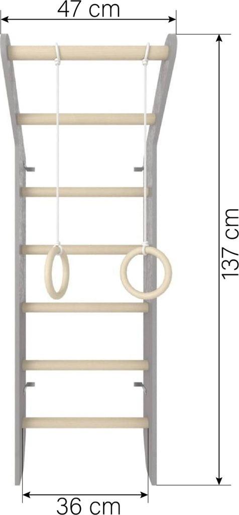 Gymnastický Žebřík Toddler Šedý Obrázek produktu 