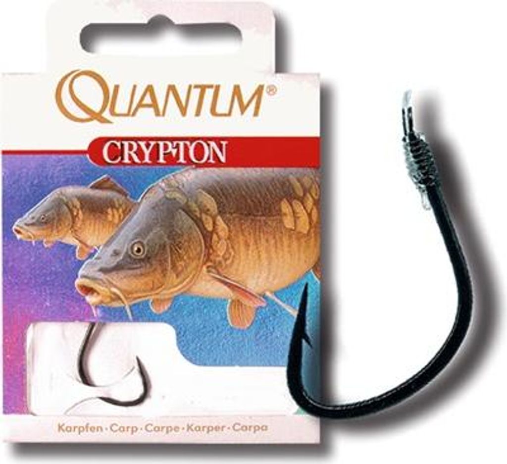 Quantum Hakengröße 2 Crypton Karpfen Vorfachhaken schwarz Vorfach: 70cm Vorf.-Schn. Ø 0,35mm