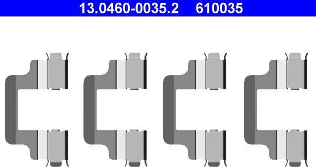 ATE 13.0460-0035.2 Zubehörsatz, Scheibenbremsbeläge OE 8P0615231 kompatibel mit A3 8P, EOS, Passat 3C