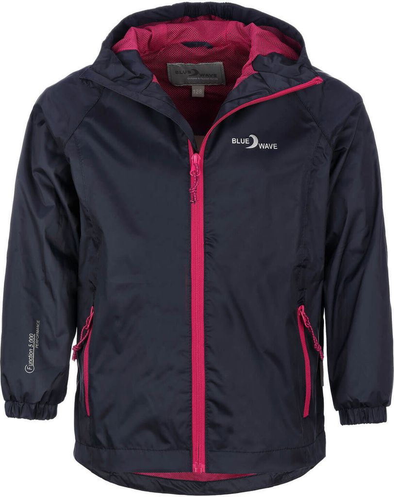 Blue Wave Kinder Funktionsjacke Frieda - Winddichte und atmungsaktive Outdoor-Jacke in Marine Größe 128