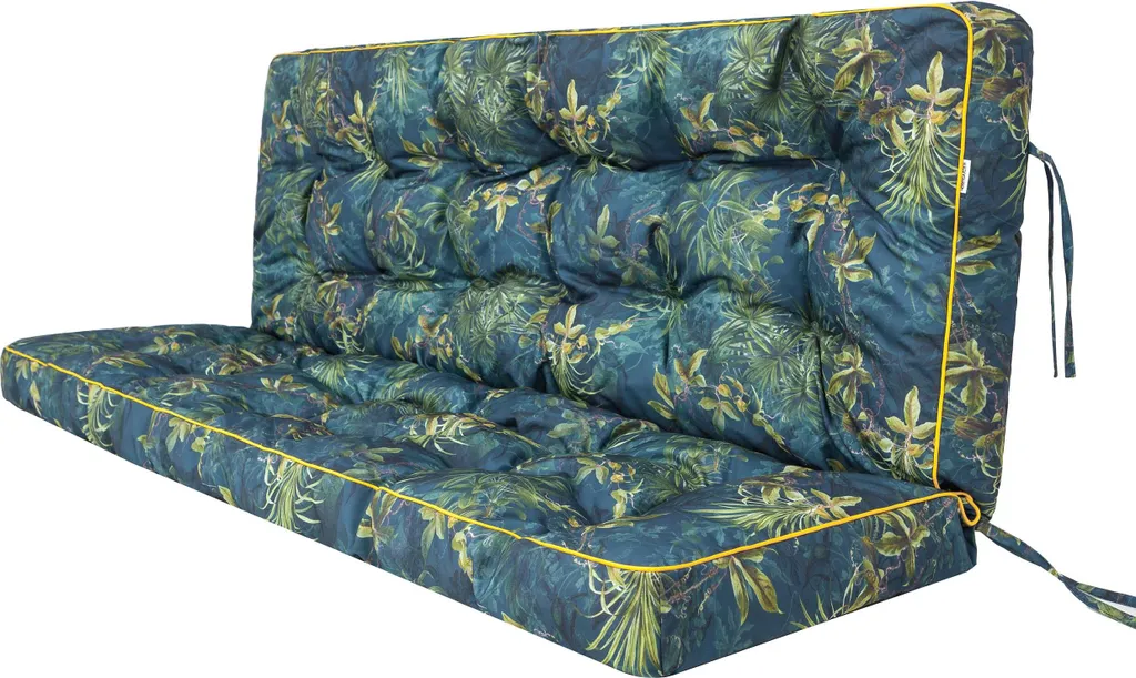 Cuscino di seduta Pillowprim "Pola" per altalena Hollywood - 120x110cm - resistente alle intemperie e confortevole, erba verde