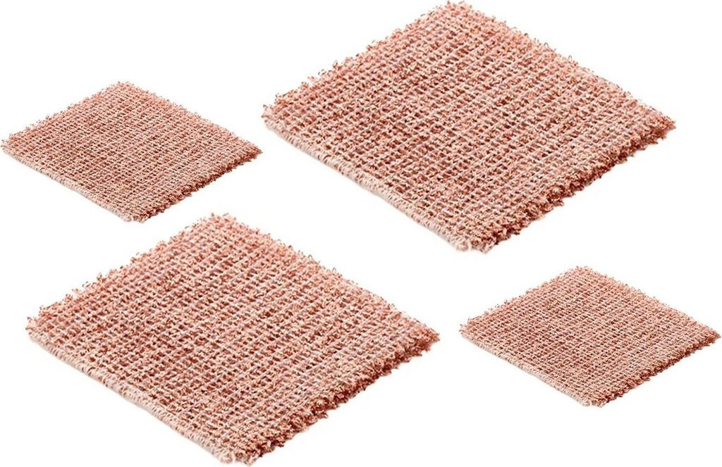 4er Set Kupfertücher Topfreiniger Kupfertuch Kupferlappen 2 Stück 15×15 cm + 2 Stück 25 x 25 cm