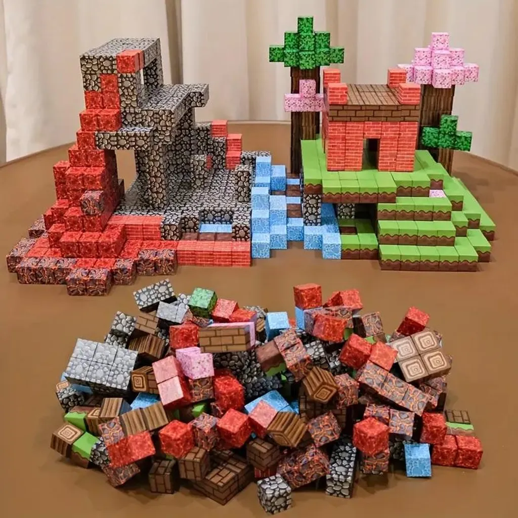 Briques Magnétiques Créatives Lave 400 Pièces - Kit de Construction DIY