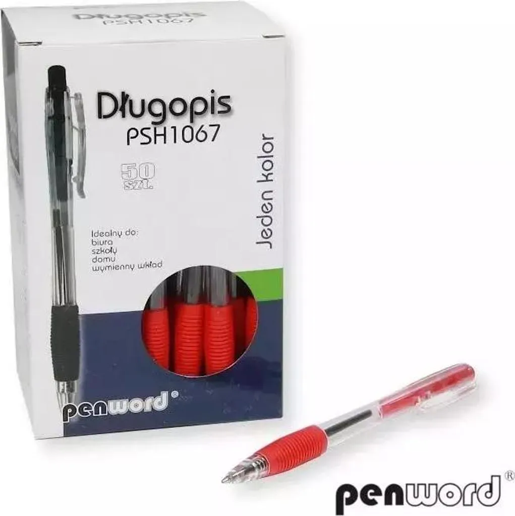 Stylo à bille rouge 50 pièces anti-bavure pour stock de bureau