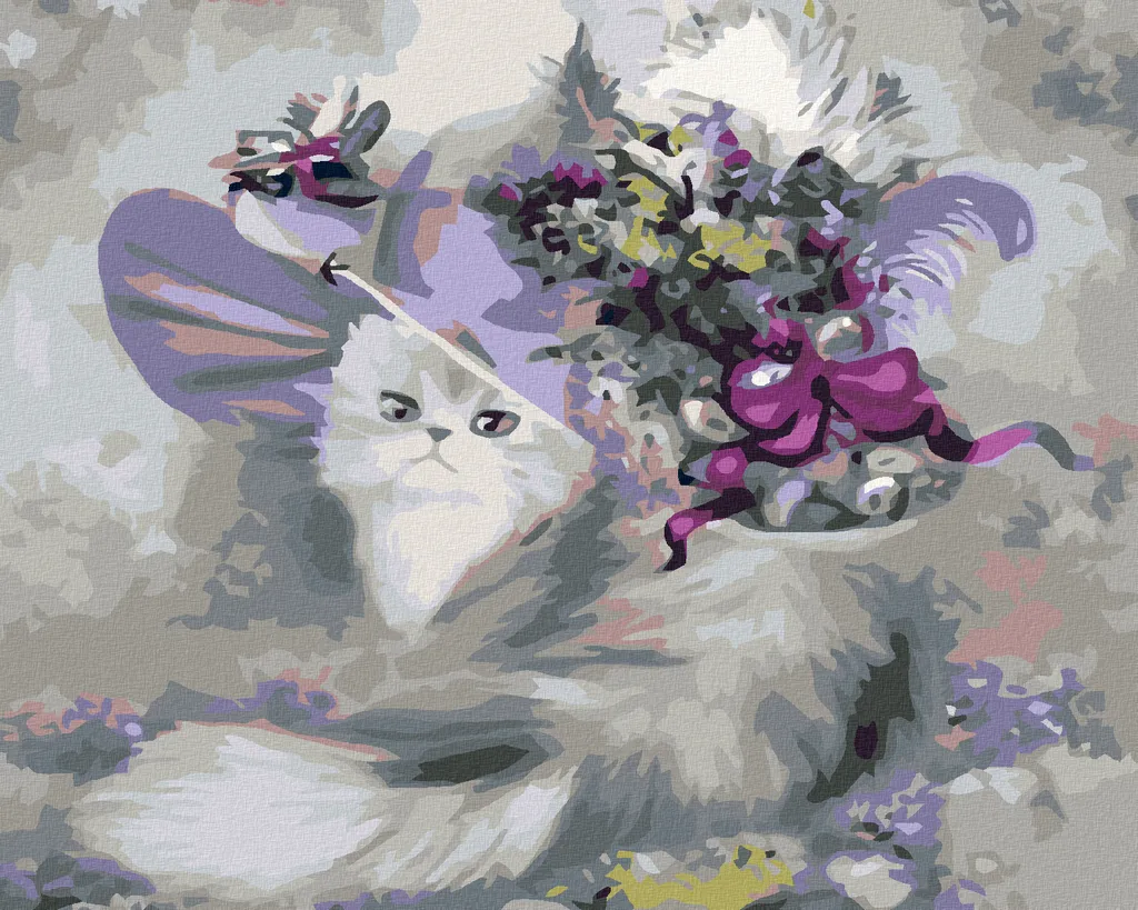 Kit Completo Diamond Painting Zuty Gatto con Cappello 40x50 DIY