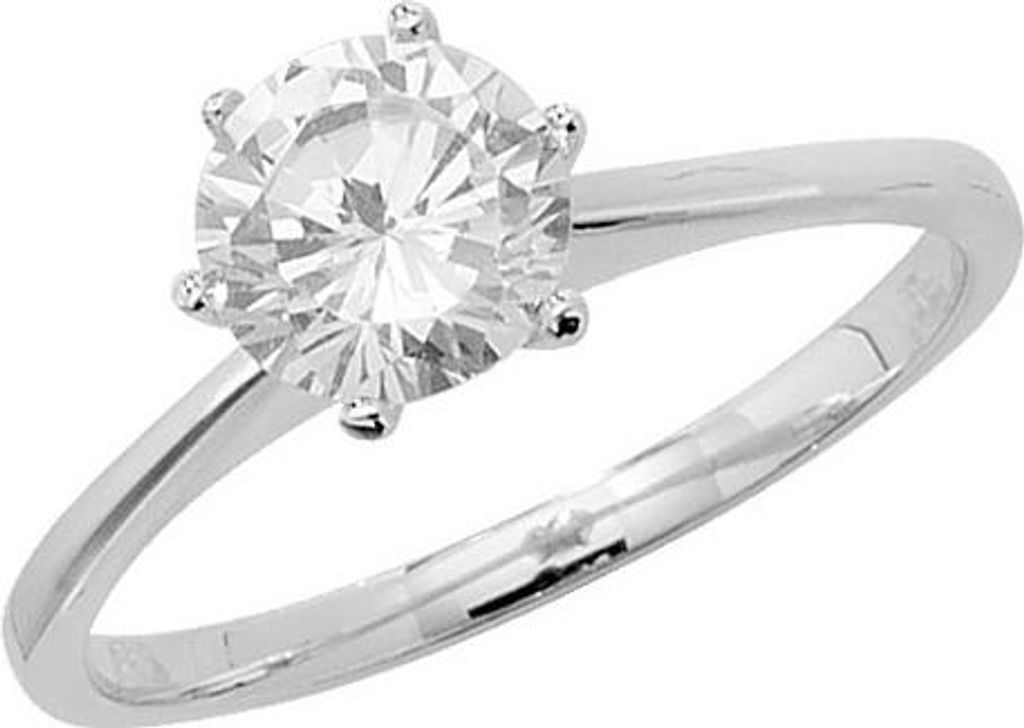 Klassischer 925 Sterling Silber Solitär Verlobung Damen - Ring mit Zirkonia, 60 (19.1); TRS22152RSS