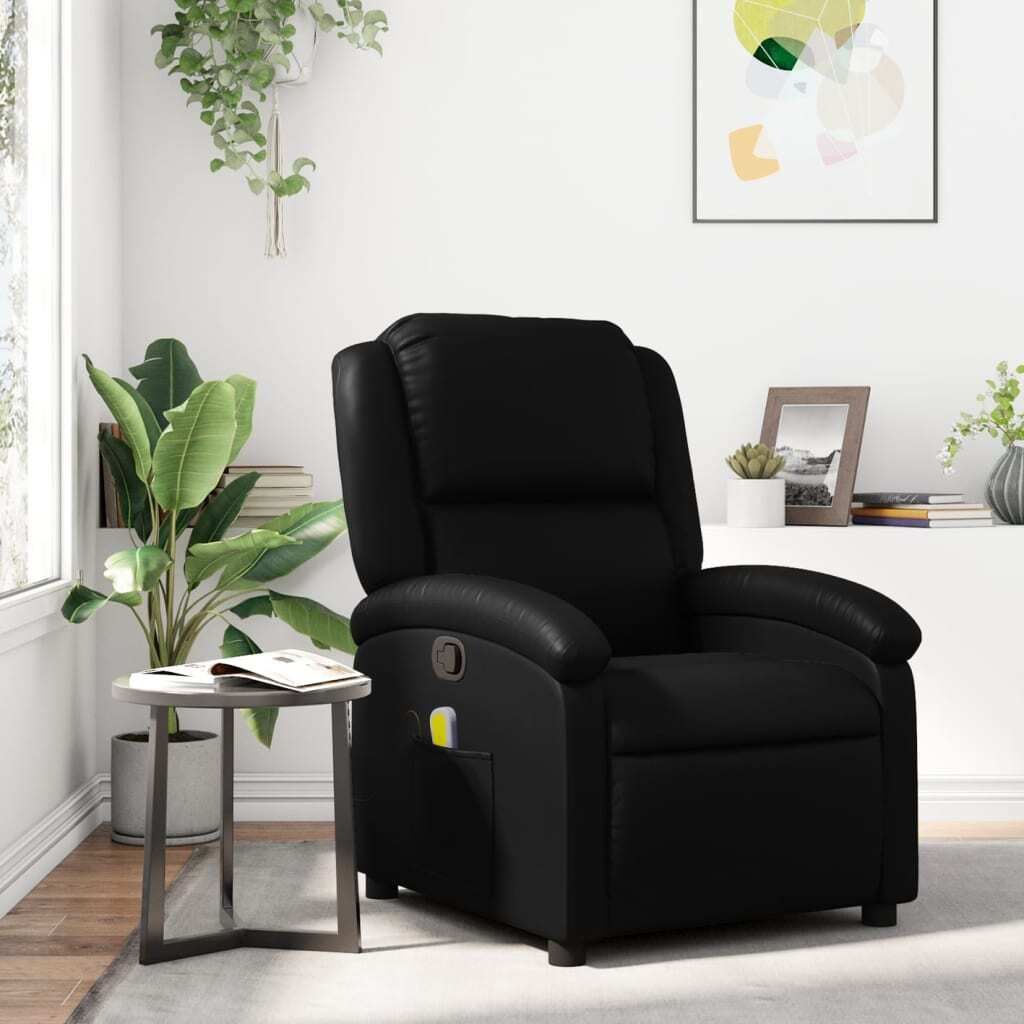 Maison Exclusive - Massagesessel Schwarz Kunstleder