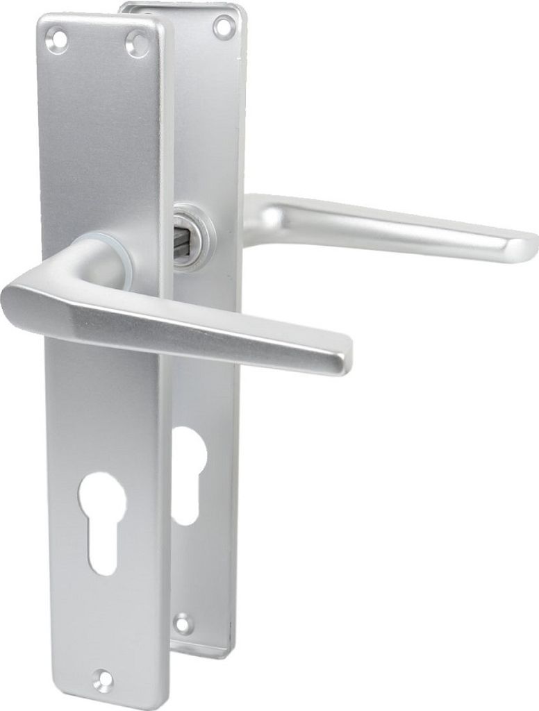 Langschildgarnitur Europa F1 Aluminium Türdrücker Produktbild 