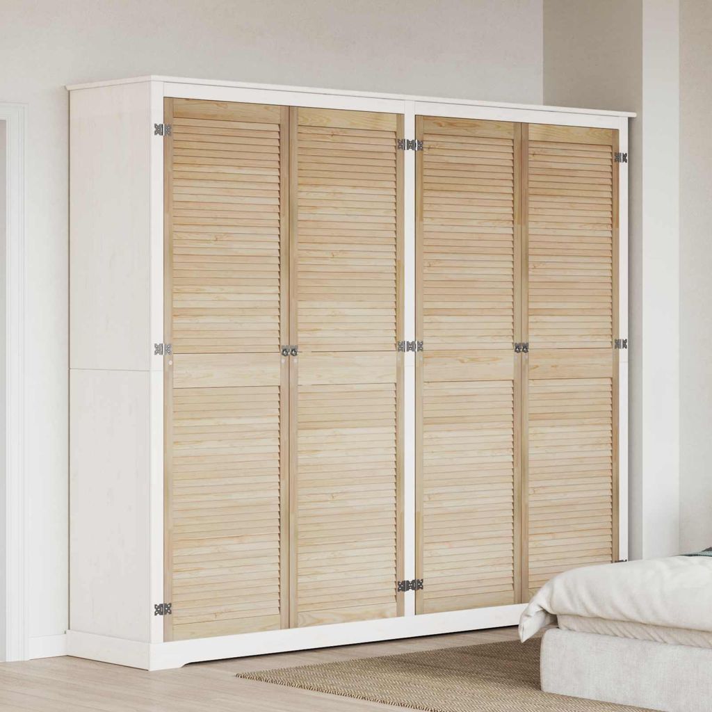 vidaXL Schranktür 4 pcs Natur 201 x 2,1 x 59,5 cm Massives Kiefernholz