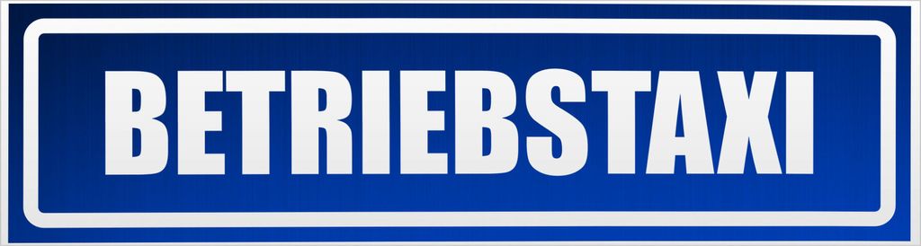 Betriebstaxi invertiert Magnetschild Schild magnetisch - 20cm Blau - reflektierend - Magnetfolie für Auto PKW Kfz