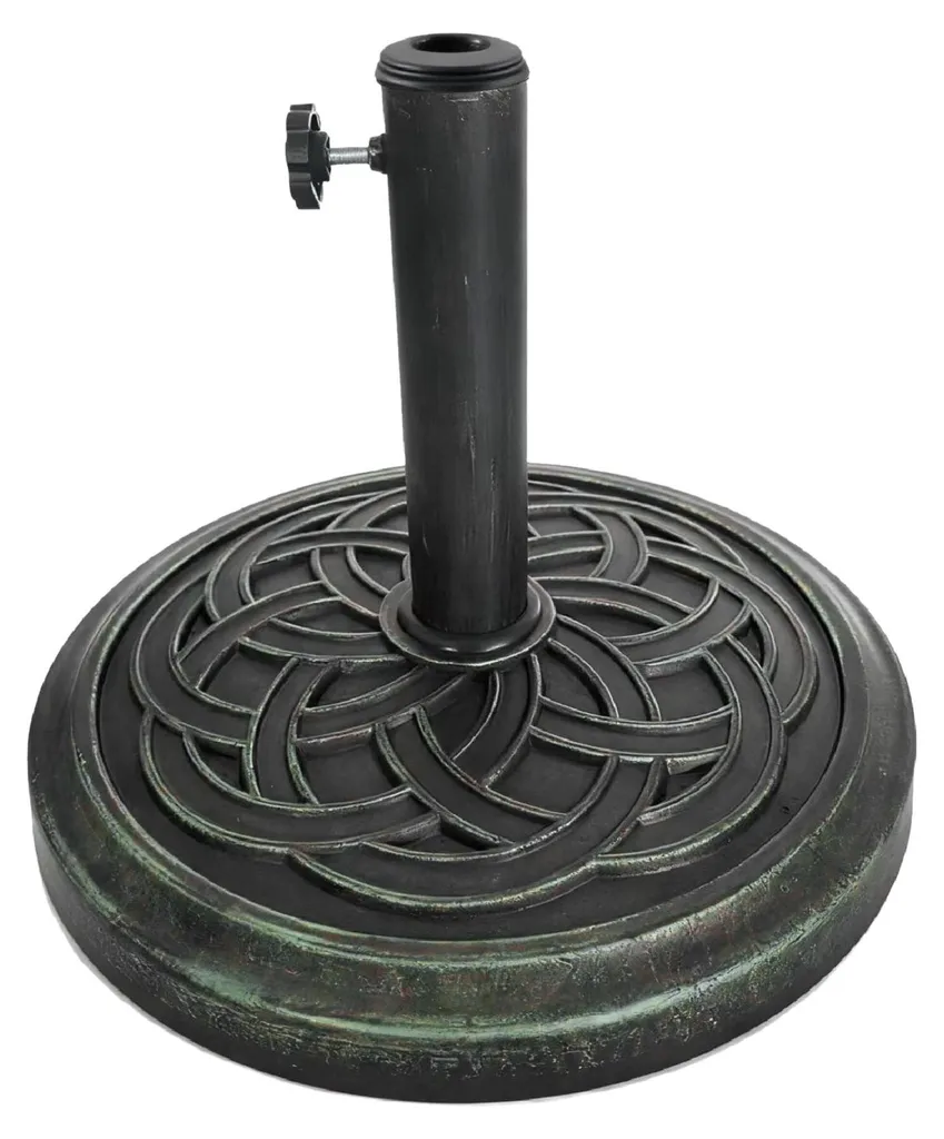 Socle de parasol 12 kg réglable et résistant aux intempéries pour extérieur