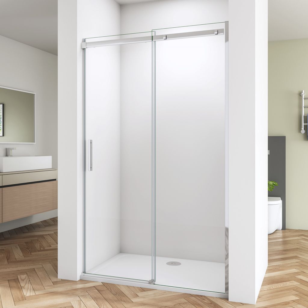 150x195cm Schiebetür Nischentür Duschwand Duschabtrennung Duschkabine 6mm Nano ESG Glas