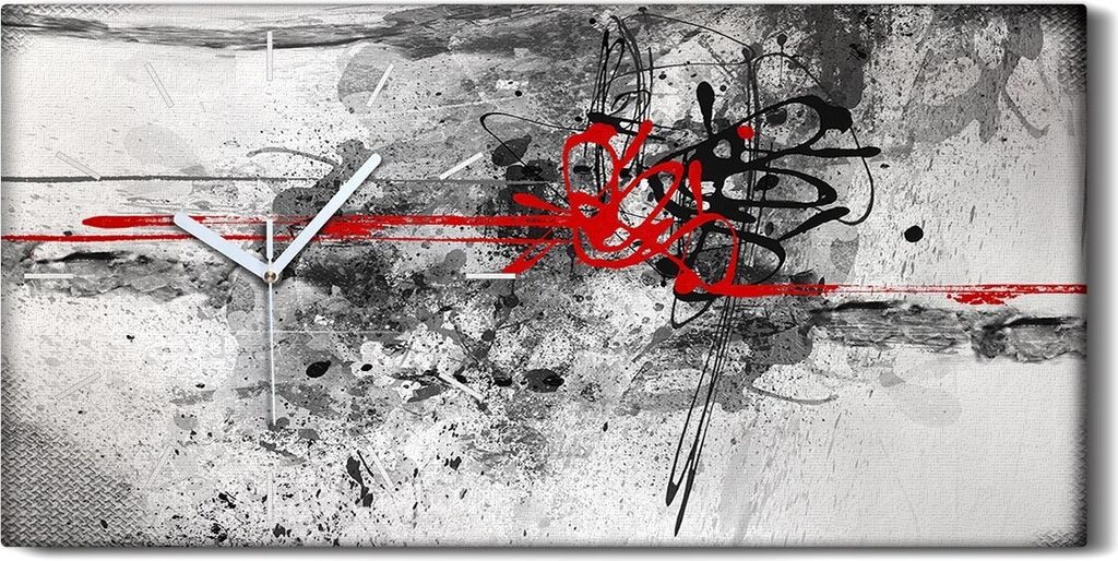 Küchenuhr Bürouhr Leinwand Uhr Geräuschlos 60x30 Malerei abstrakte Kunst - weiße Hände