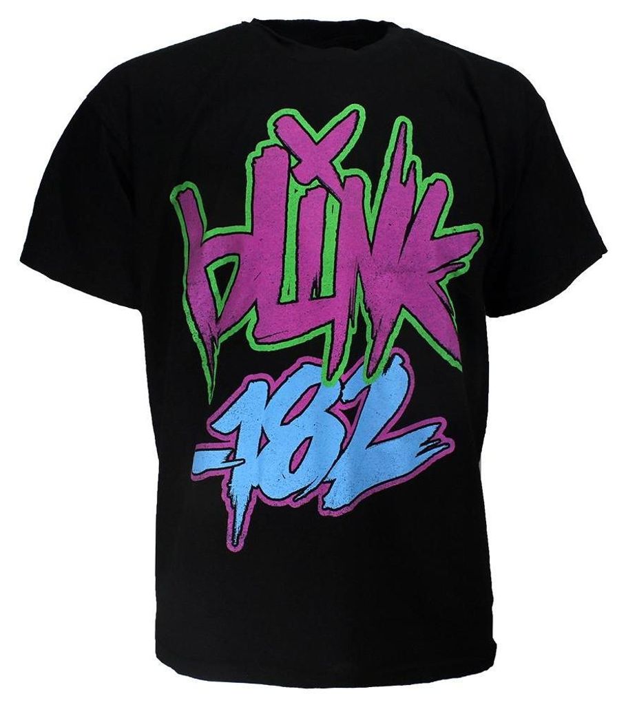 Blink-182 Neon-Logo-T-Shirt - S Produktbild 