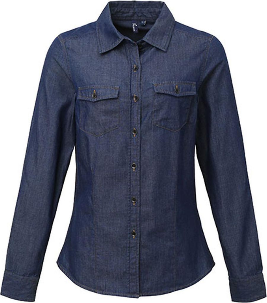 Premier Workwear Women ́s Jeans Stitch Denim Shirt