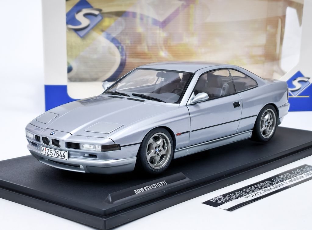 BMW 850 (E31) CSI silber - Modellauto 1:18 Solido Produktbild 13