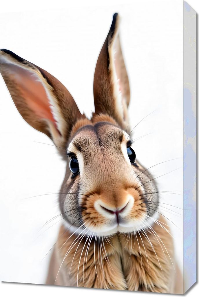 Bild 40x60cm Vintage Künstlerisch | Hase 1 | Tierporträt Pop Art