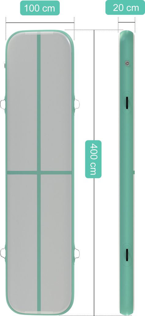 Crenex 400X100X20CM nafukovací gymnastická podložka Air Mat Obrázek produktu 15