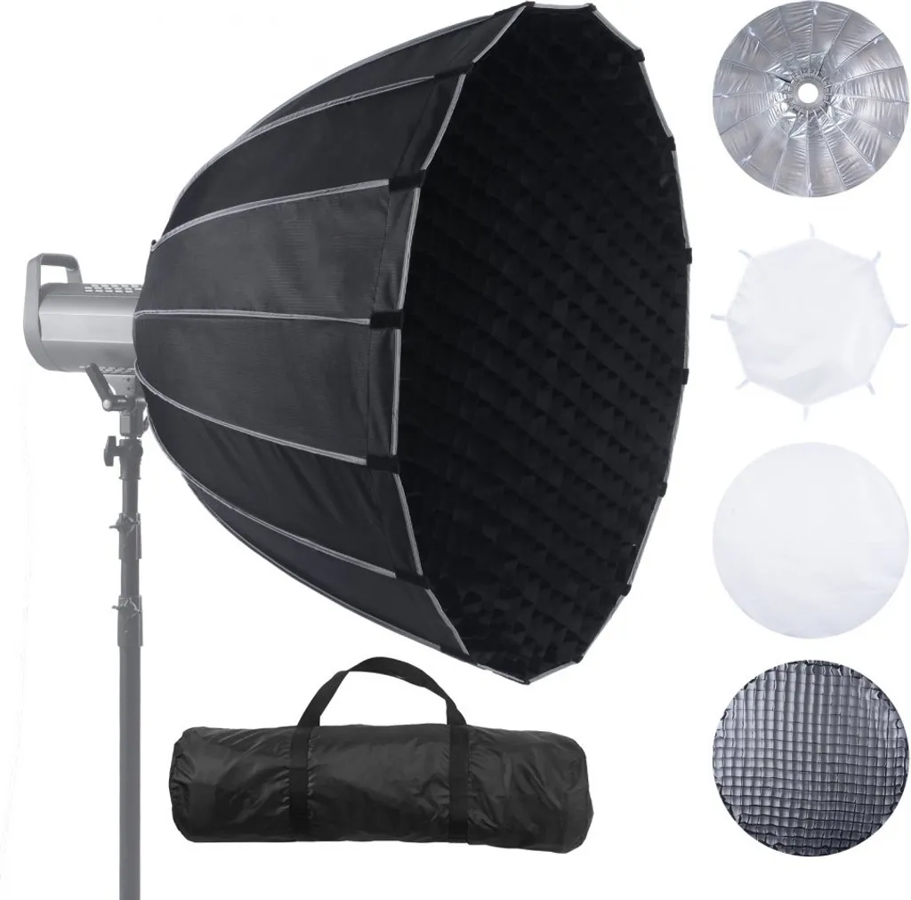 Softbox parabolico Ottagono per studio fotografico con attacco Bowens 88 cm - Luce professionale per la fotografia