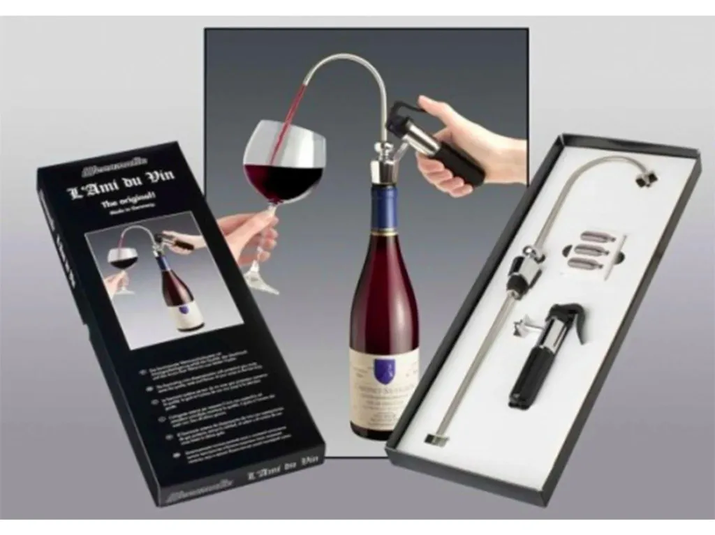 Coffret cadeau bar à vin bois et métal pour dégustation de grands crus