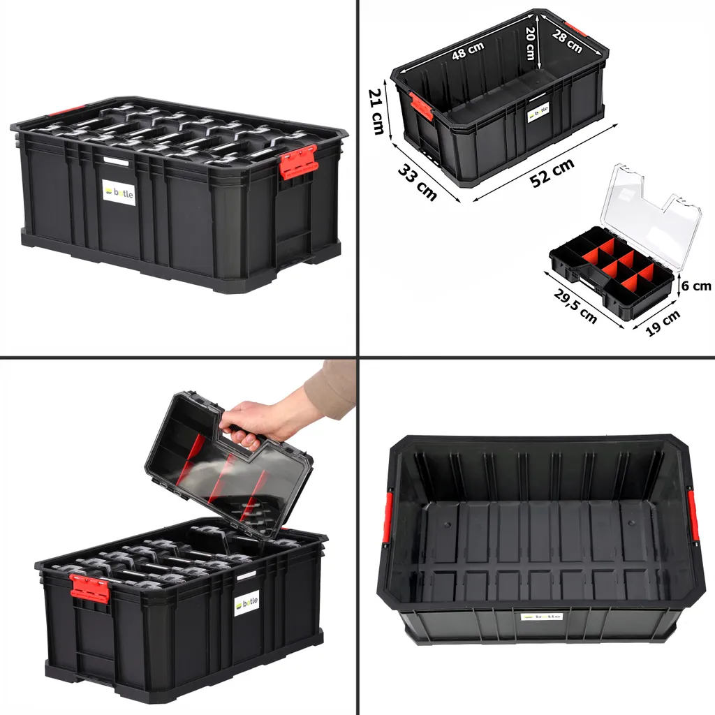 Solution de transport pour boîte à outils modulaire série de base noir