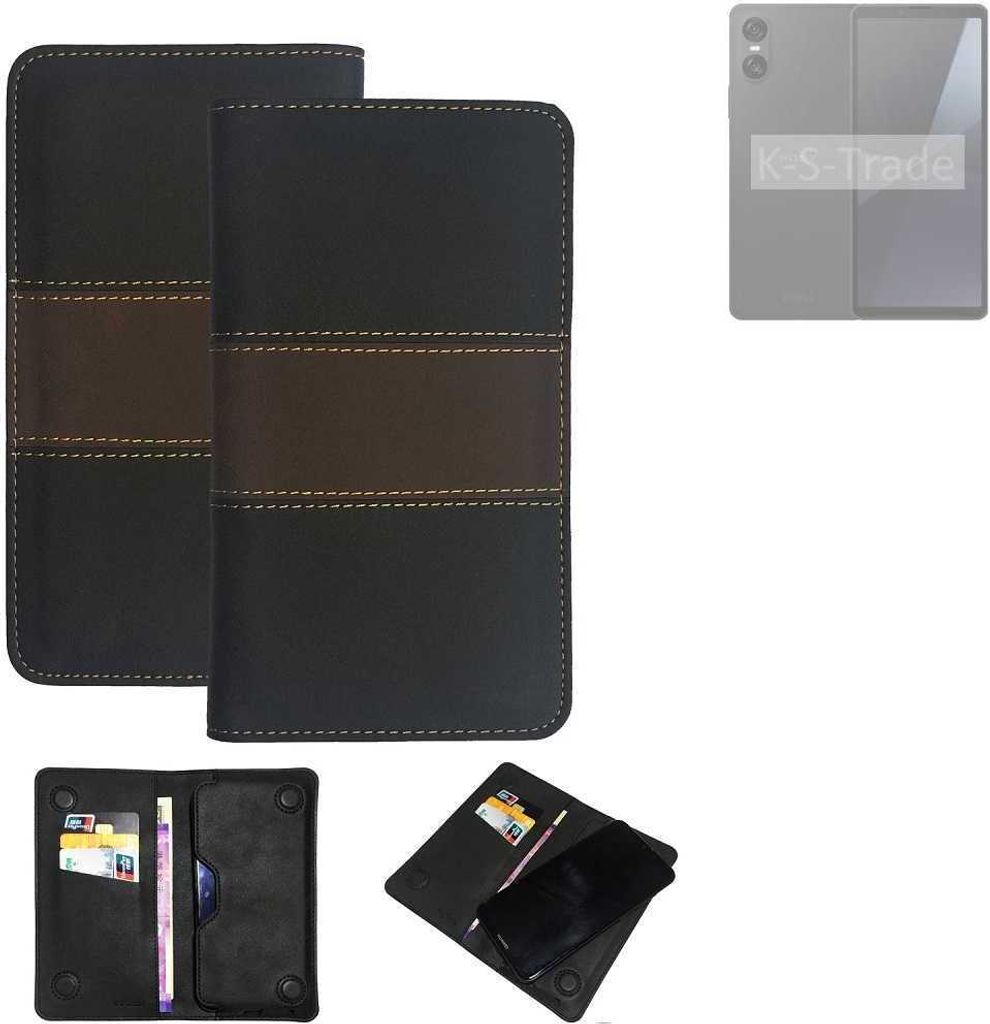 K-S-Trade Hülle Handyhülle kompatibel mit Sony Xperia 10 VI Schutzhülle Walletcase Bookstyle Tasche Schutz Case Handytasche Wallet Cover Kunstleder