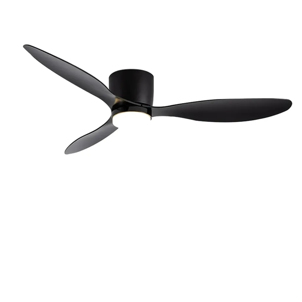 Plafonnier ventilateur noir 132cm LED variable et télécommande ZenRoom