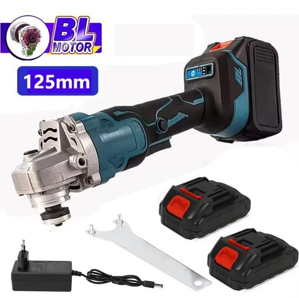 Akku-Winkelschleifer - 125 mm - Bürstenloser Motor - 3 Stufen - Kompatibel mit 18 V Akku - Ohne Akku - Braun
