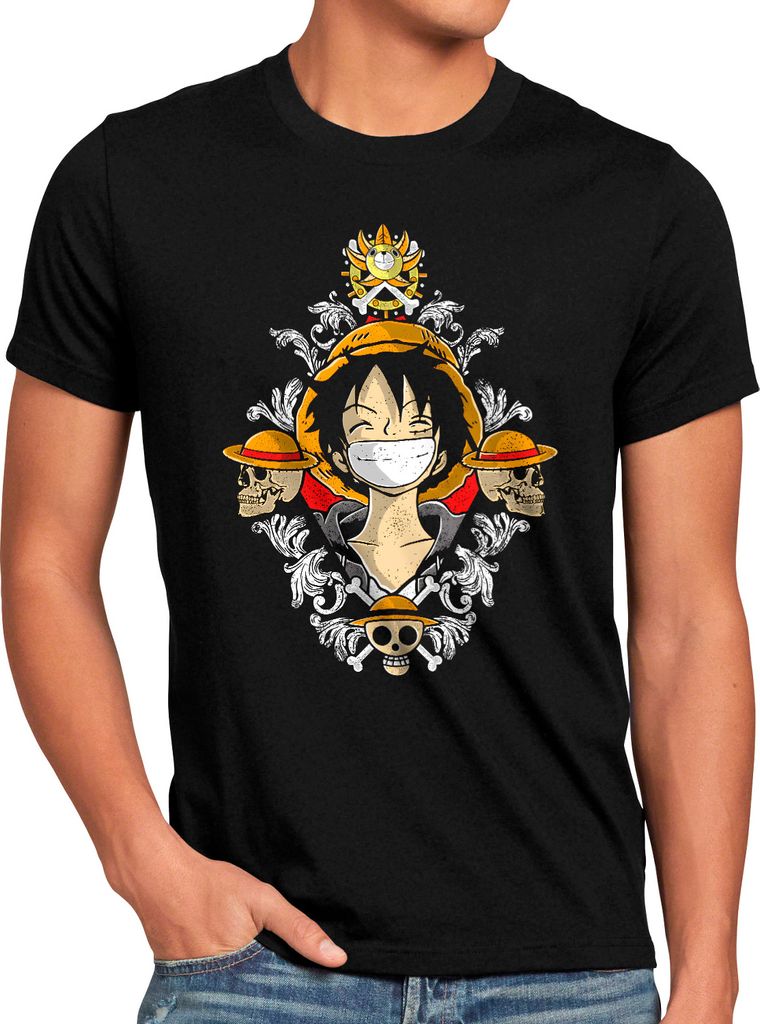 style3 Captain Luffy Herren T-Shirt anime manga japan