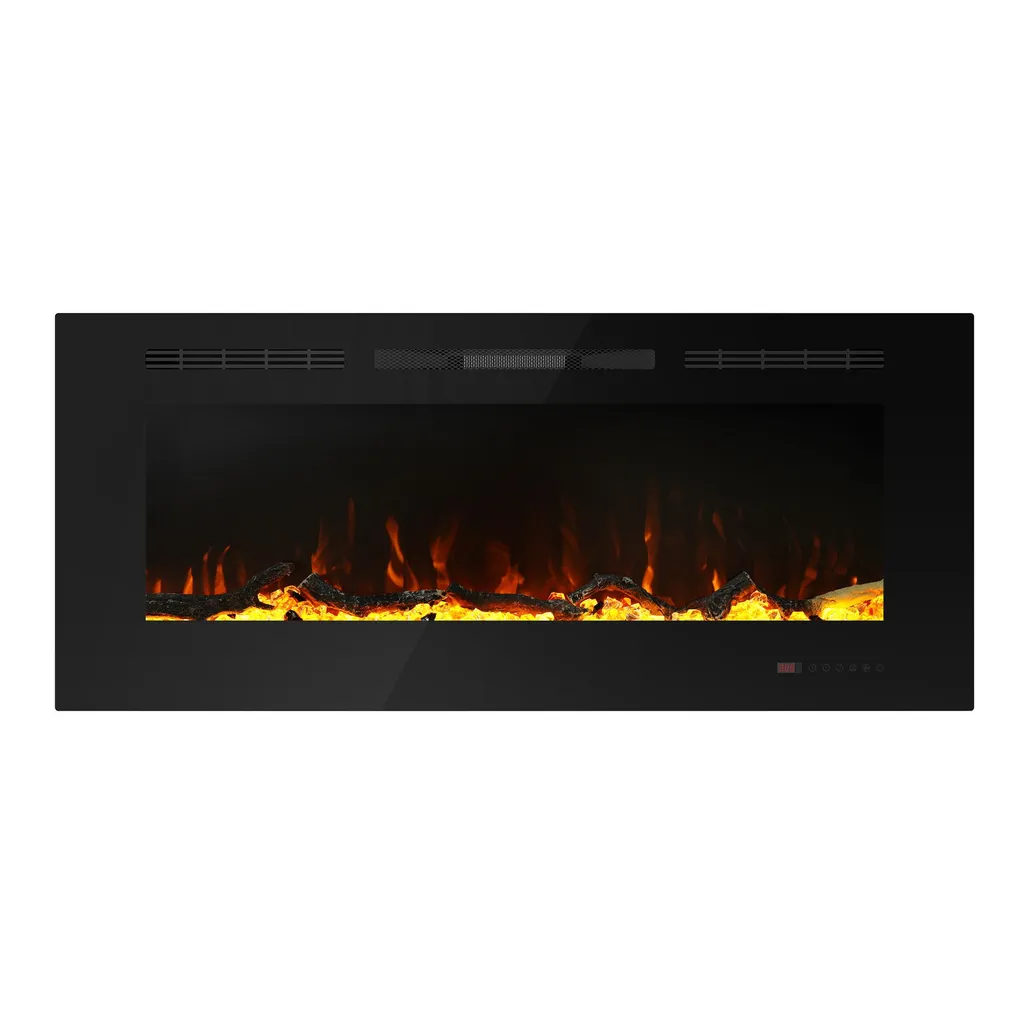 Foyer électrique moderne 127cm à encastrer avec flammes colorées
