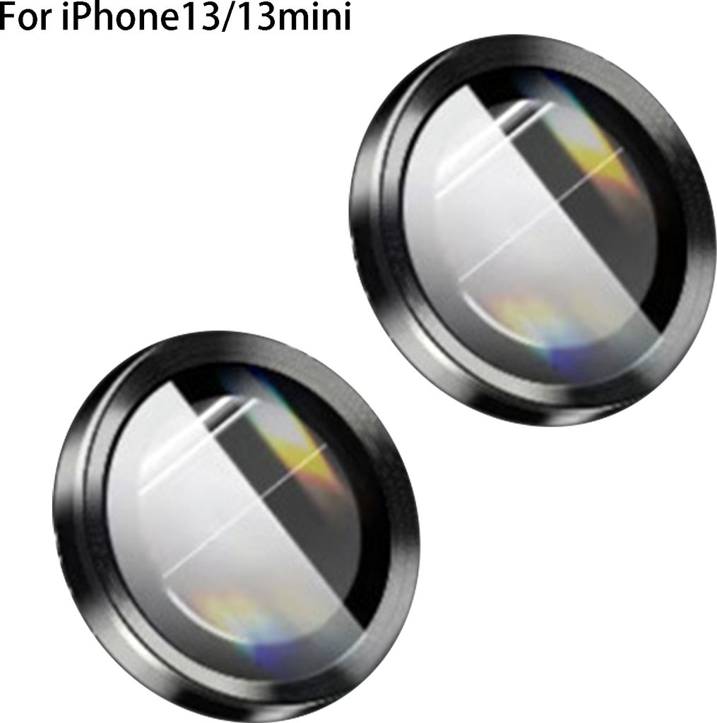 Stereometrische ultra-dünne Anti-Kratzer-Telefon-Objektiv-Protektor-Mobiltelefone Heckglasfilm Filmabdeckung-Schwarz-Größen: Für iPhone13/13mini