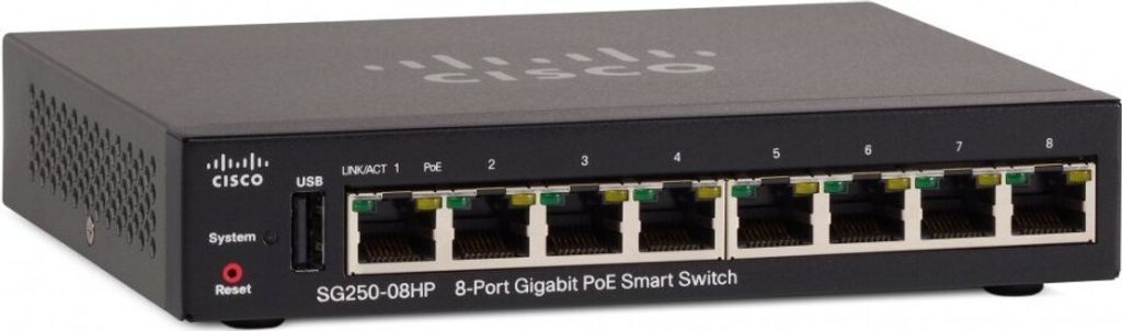 Cisco SG250-08HP Managed L2/L3 Gigabit Ethernet Produktbild 