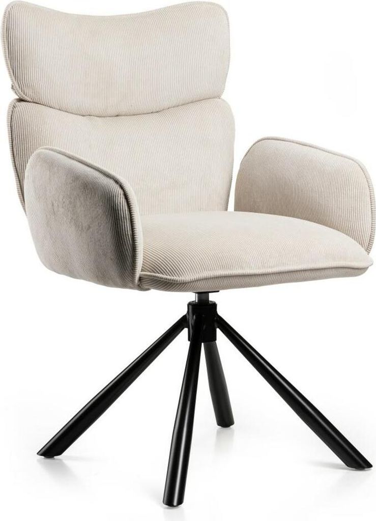 HowHomely | Krzesło - Tudor - Beżowe - Ergonomiczne krzesło Zdjęcie produktu 