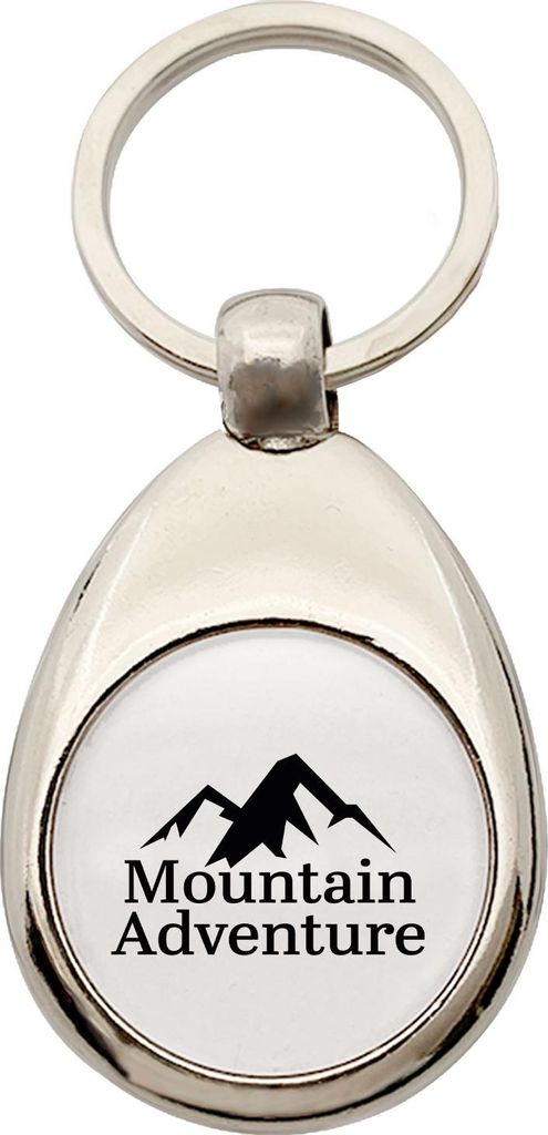 Huuraa Schlüsselanhänger Mountain Adventure Berge Metall Schlüsselring Einkaufswagenchip Geschenkidee
