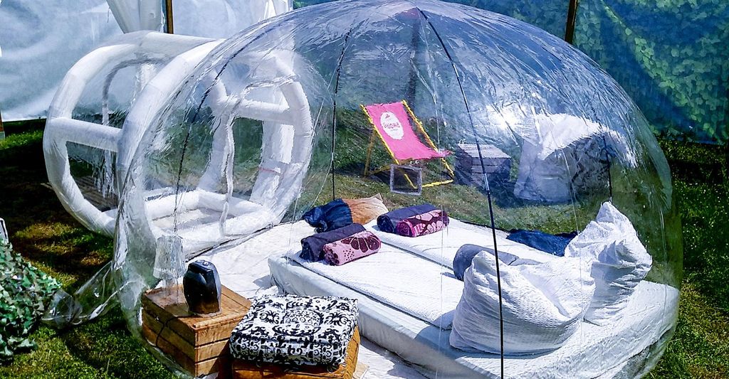 mydays Außergewöhnliche Übernachtung im Bubble Tent Weyregg am Attersee für 2 (1 Nacht); Erlebnis verschenken oder selbst erleben; Gutschein f...