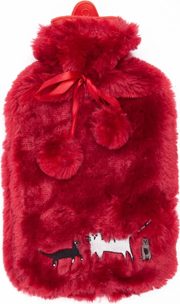 Borsa Acqua Calda Design Gatti BiggDesign 2L - Peluche Rosso Soft