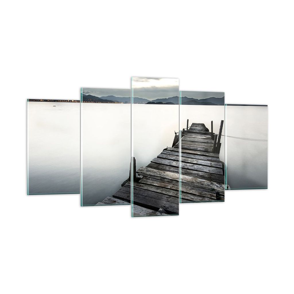 Bilder auf glas - Insel Urlaub Pazifischer Ozean - 160x85cm - Glasbilder - Wandbilder - Kunstdruck - zum Aufhängen bereit - Wanddekoration aus Gla...