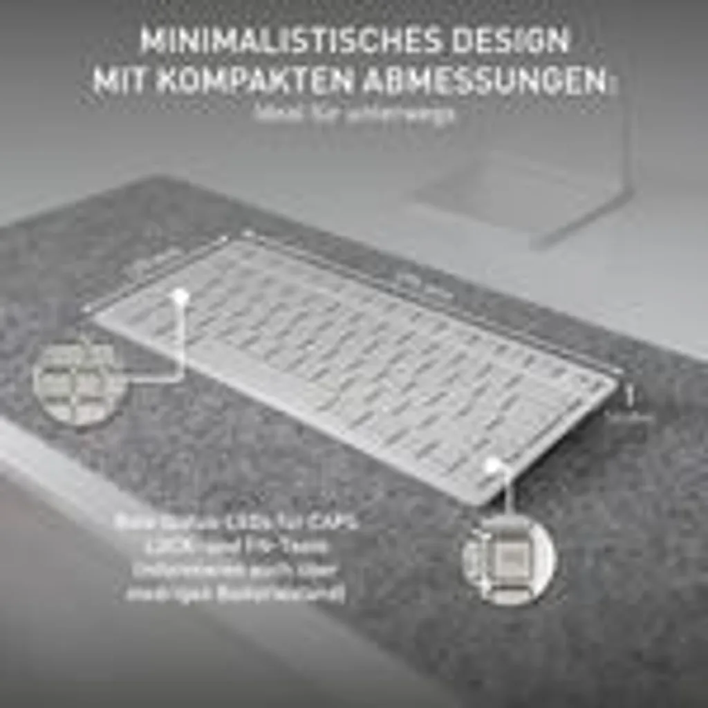 Clavier Bluetooth Compact pour Mac CHERRY KW 7100 MINI blanc QWERTZ - 15